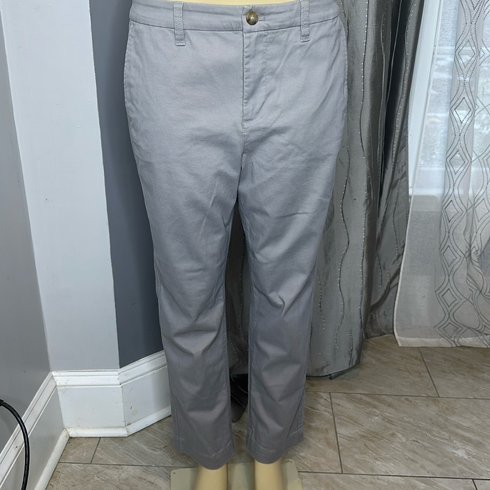J.Crew  women’s  High-Rise Girlfriend Chino Sz12p gray color
